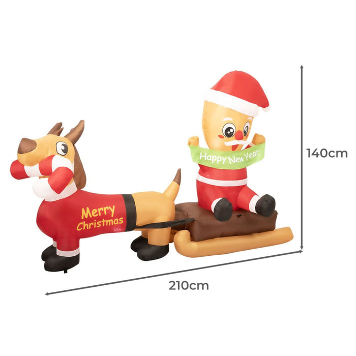Goslash Picks Christmas Inflatable 2.1m Xmas Outdoor Decor