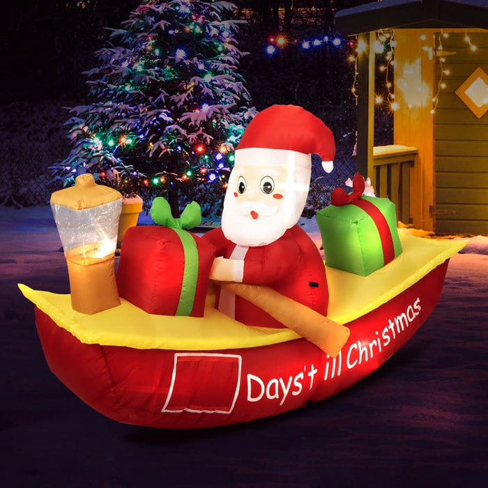 Goslash Picks Christmas Inflatable Santa Clau Boat 2.1m
