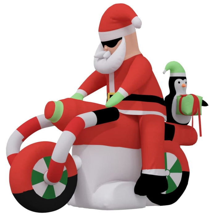 Christmas Inflatable Santa on Motorcycle Led 158 Cm Taptbp