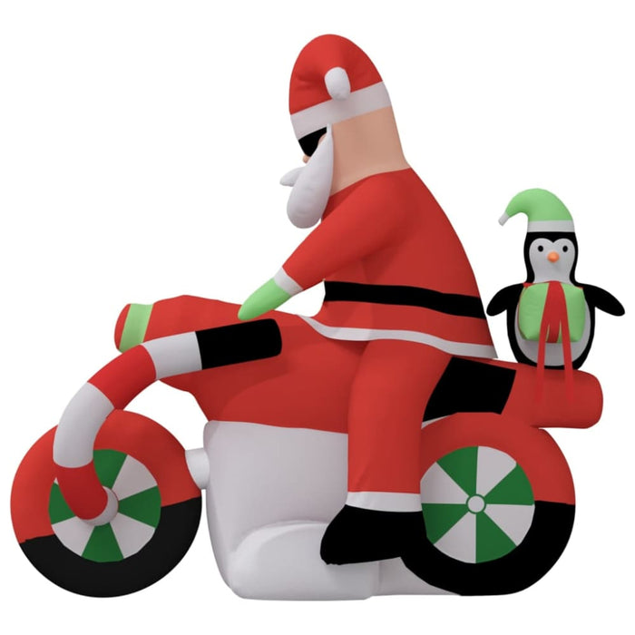 Christmas Inflatable Santa on Motorcycle Led 158 Cm Taptbp