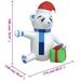 Christmas Inflatable Teddy Bear Led 180 Cm Tapxnn