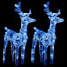 Christmas Reindeers 2 Pcs Blue 80 Leds Acrylic Taxlnb