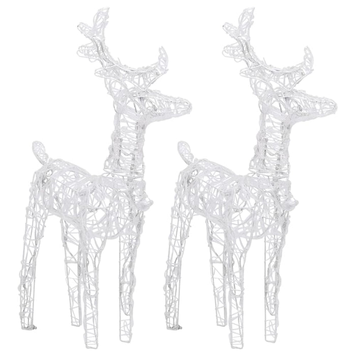 Christmas Reindeers 2 Pcs Blue 80 Leds Acrylic Taxlnb