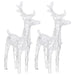 Christmas Reindeers 2 Pcs Blue 80 Leds Acrylic Taxlnb
