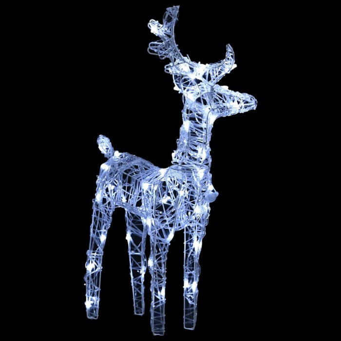 Christmas Reindeers 2 Pcs Cold White 80 Leds Acrylic Taxlik