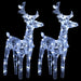 Christmas Reindeers 2 Pcs Cold White 80 Leds Acrylic Taxlik
