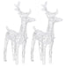 Christmas Reindeers 2 Pcs Cold White 80 Leds Acrylic Taxlik