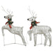 Christmas Reindeers 2 Pcs Gold 40 Leds Taxlnt