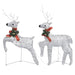 Christmas Reindeers 2 Pcs Silver 40 Leds Taxlna