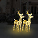 Christmas Reindeers 2 Pcs Warm White 80 Leds Acrylic Taxlin