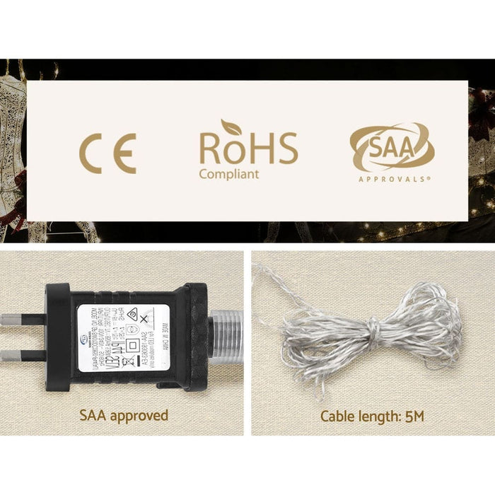 12m Christmas Shower Lights 960 Led Icicle Falling Rain