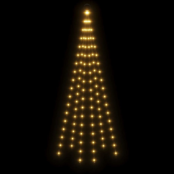 Christmas Tree on Flagpole Warm White 108 Leds 180 Cm Tatpon