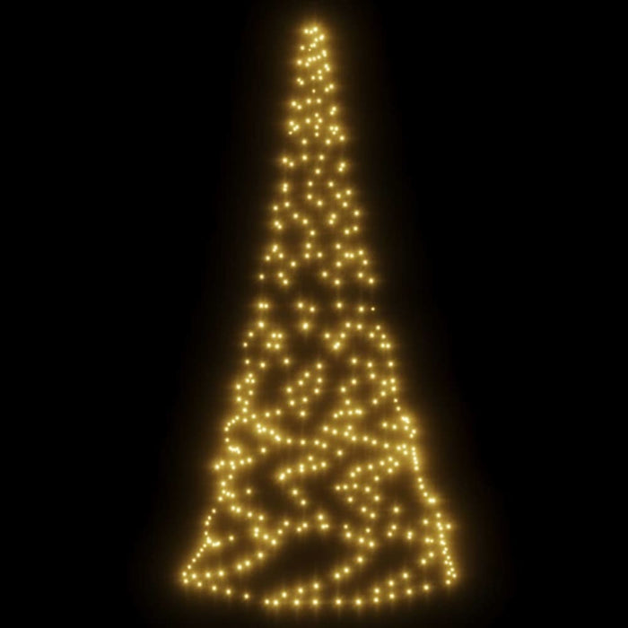 Christmas Tree on Flagpole Warm White 200 Leds 180 Cm Tatpta