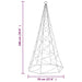 Christmas Tree on Flagpole Warm White 200 Leds 180 Cm Tatpta
