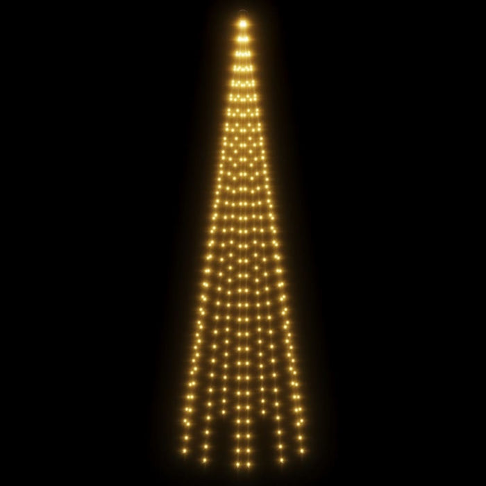 Christmas Tree on Flagpole Warm White 310 Leds 300 Cm Tatpxx