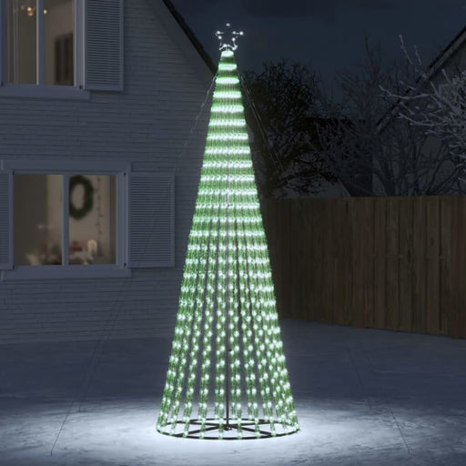Christmas Tree Light Cone 688 Leds Cold White 300 Cm Tpnolb