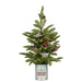 Christmas Tree With Lights In Tin Pot - 65cm
