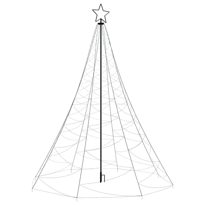 Christmas Tree With Spike Cold White 3000 Leds 800 Cm