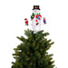 Christmas Tree Topper Snowman W/ Projected Images Lights