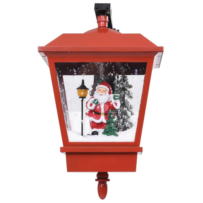 Christmas Wall Lamp With Led Lights And Santa Red 40x27x45