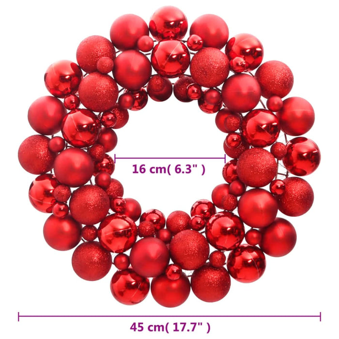 Christmas Wreath Red 45 Cm Polystyrene Tploxo