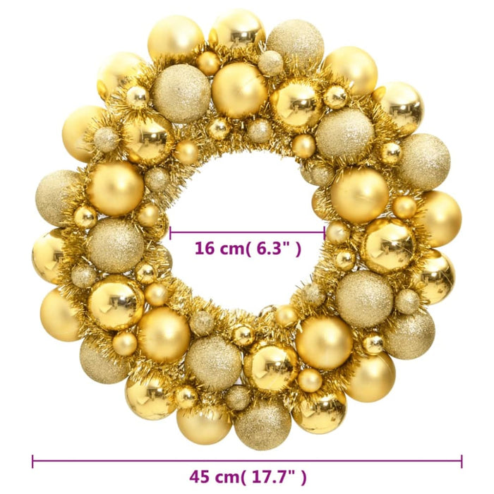 Christmas Wreath Gold 45 Cm Polystyrene Tploxb