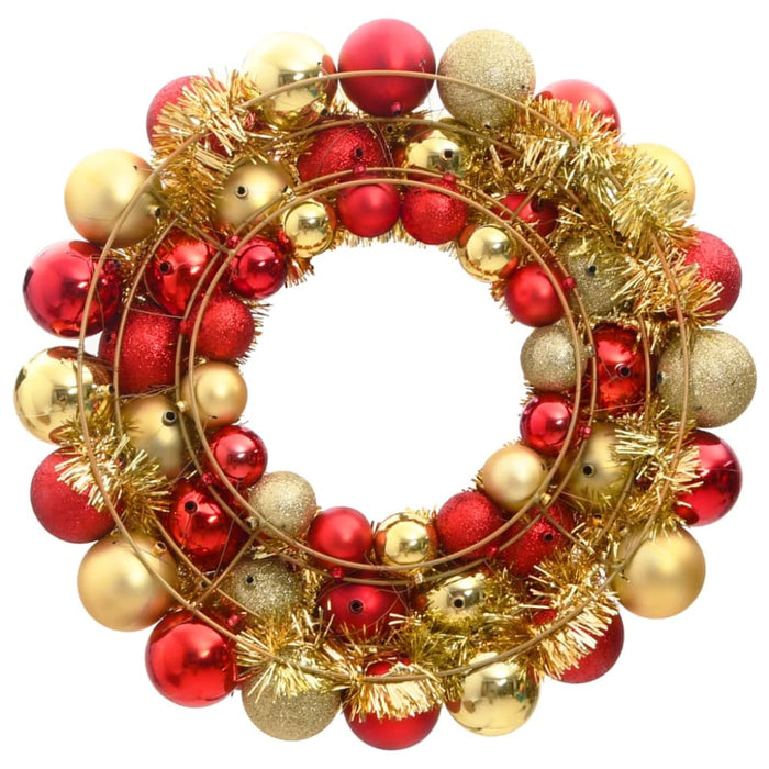 Christmas Wreath Red and Gold 45 Cm Polystyrene Tploxp