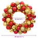 Christmas Wreath Red and Gold 45 Cm Polystyrene Tploxp