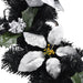 Christmas Wreath with Led Lights Black 60 Cm Pvc Txopon