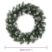 Christmas Wreath With Led Lights Green 45 Cm Pvc Tapoio