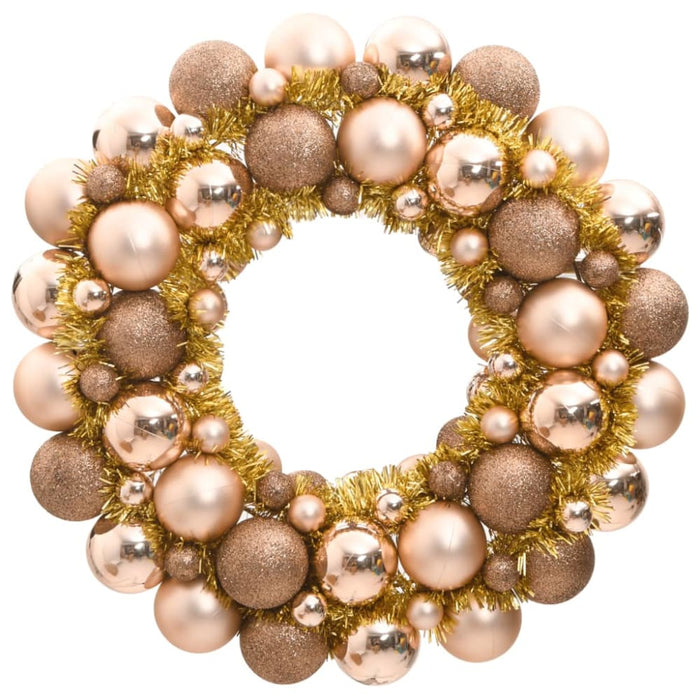 Christmas Wreath Rose Gold 45 Cm Polystyrene Tploxt