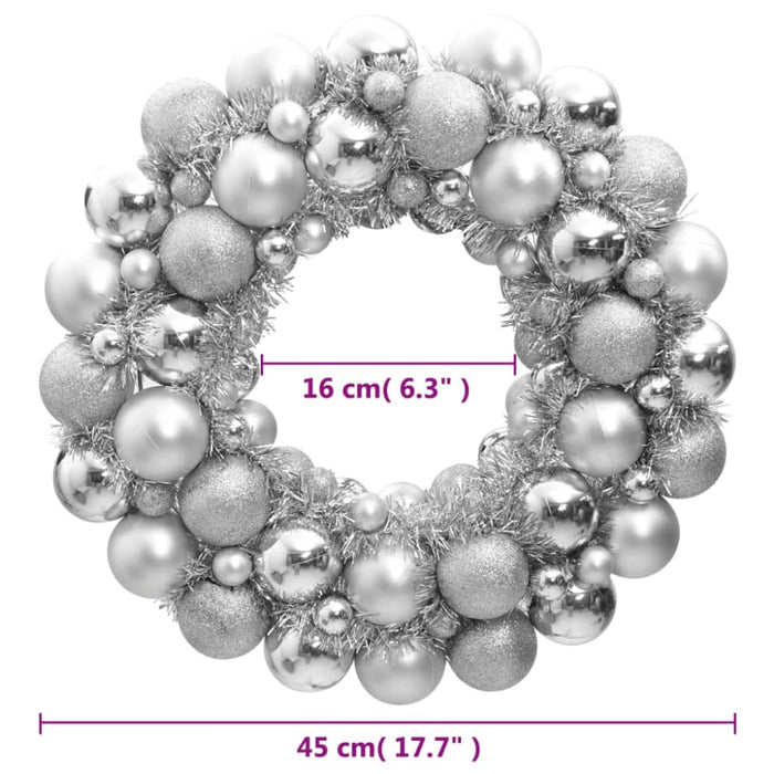 Christmas Wreath Silver 45 Cm Polystyrene Tploxx