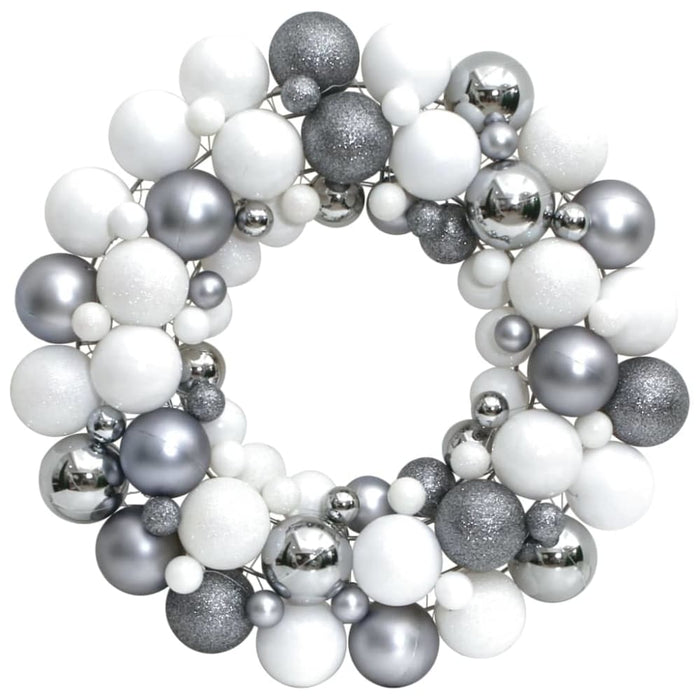 Christmas Wreath White and Grey 45 Cm Polystyrene Tploxa