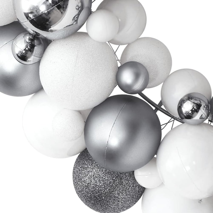 Christmas Wreath White and Grey 45 Cm Polystyrene Tploxa