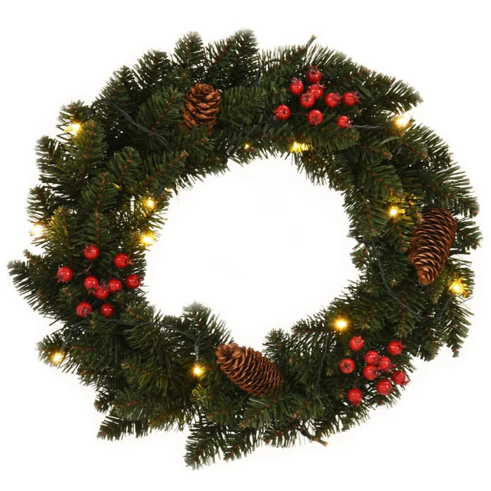 Christmas Wreaths 2 Pcs with Decoration Green 45 Cm Xnattb