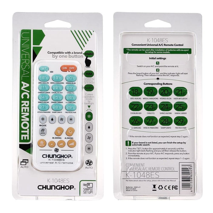 Chunghop k 1048es Universal Air Conditioner Remote
