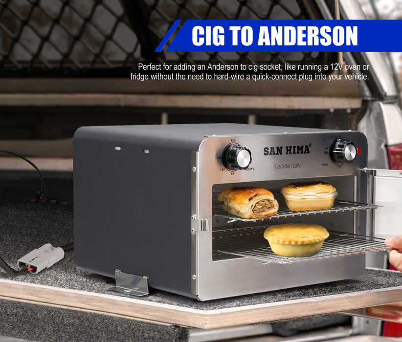 50A Anderson Style Plug To Cigarette Plug Socket Adapter Cable Lead