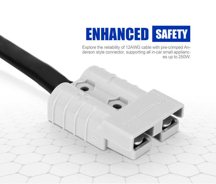 50A Anderson Style Plug To Cigarette Female Socket Connector Cable