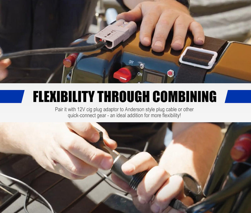 50A Anderson Style Plug To Cigarette Female Socket Connector Cable