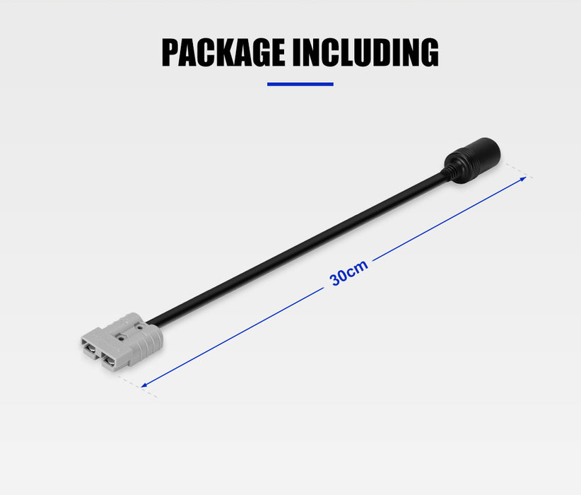 50A Anderson Style Plug To Cigarette Female Socket Connector Cable