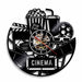 Cinema Production Clock Movie Theater Sign Popcorn Vinyl