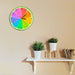Citrus Rainbow Wall Clock Silent Non Ticking Natural