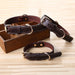Classic Leather Design Adjustable Dog Collar