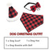 Classic Plaid Bandana Hat Bow Tie Christmas Costume Set