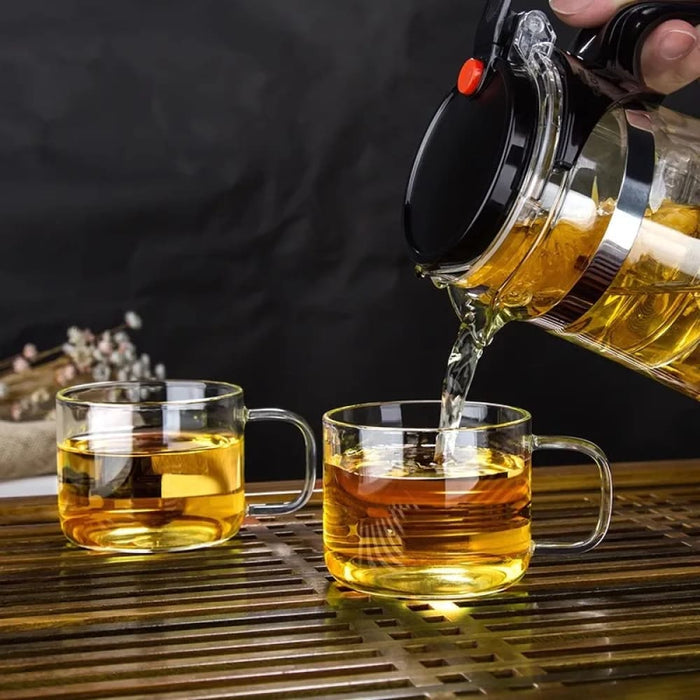 Clear Glass Coffee Cup with Handle