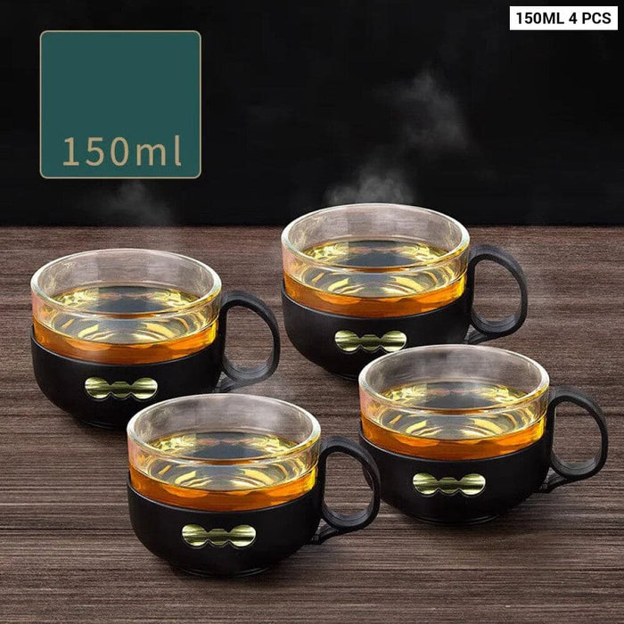 Clear Glass Coffee Cup with Handle