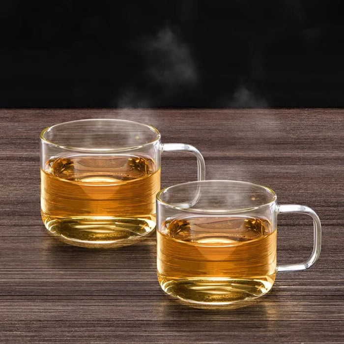 Clear Glass Coffee Cup With Handle