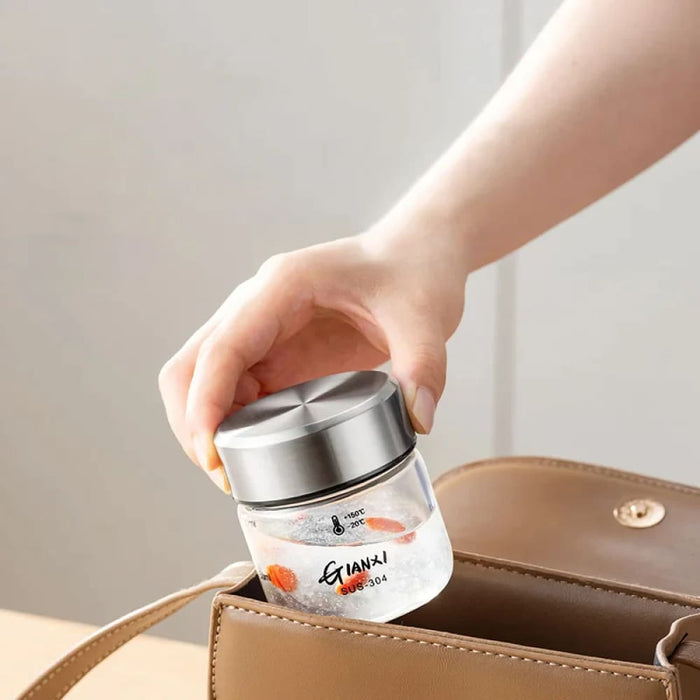 Clear Glass Cup With Lid For Coffee Or Ice Cream