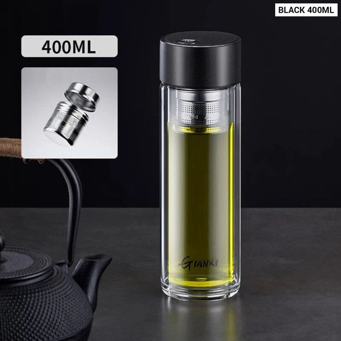 Clear Glass Cup with Lid for Coffee and Tea