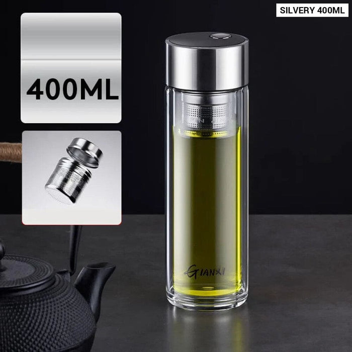 Clear Glass Cup with Lid for Coffee and Tea